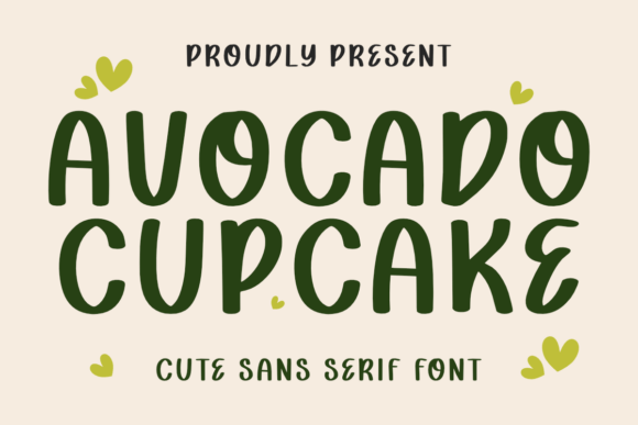 Avocado Cupcake Font for Creative Campaigns