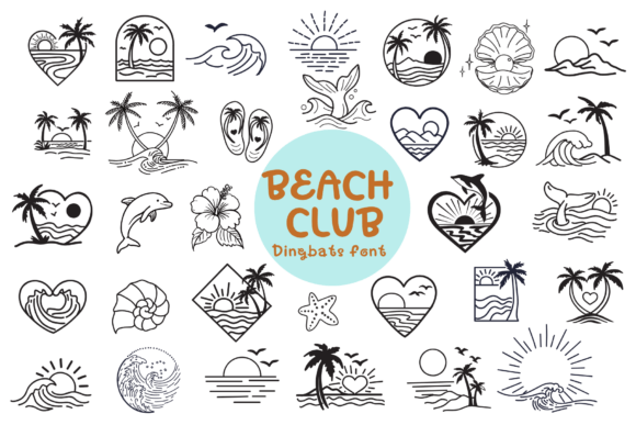 Beach Club Doodle: A Tropical Font for Bold Campaigns