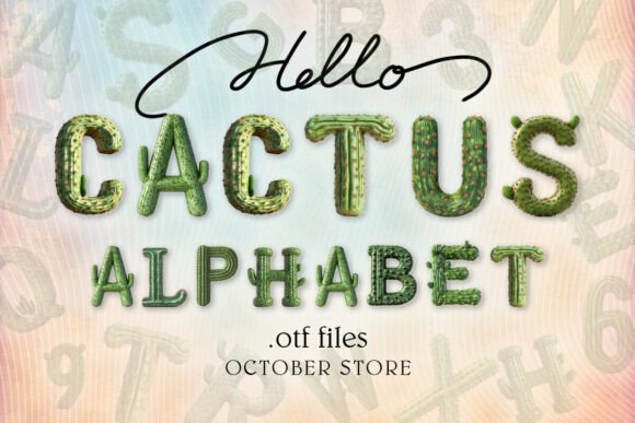 Cactus Alphabet: A Bold Font for Business