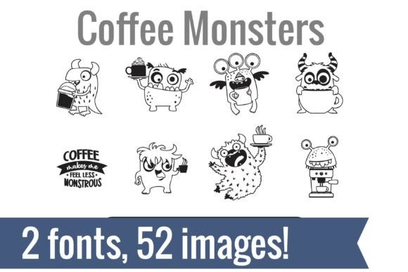 Coffee Monsters Dingbats Font for Bold Campaigns