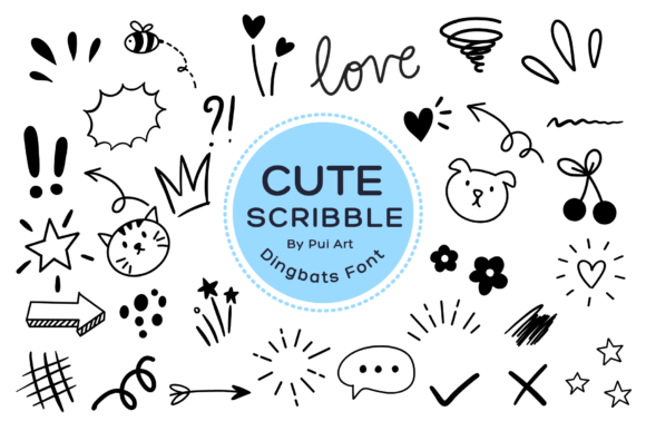 Cute Scribble Doodle Font