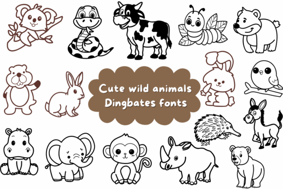 Cute Wild Animals Font