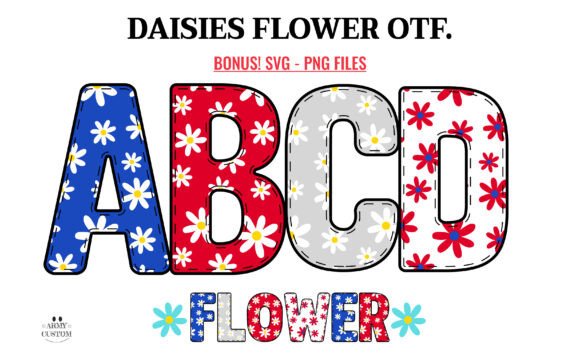 Daisy Flower Bundle Font