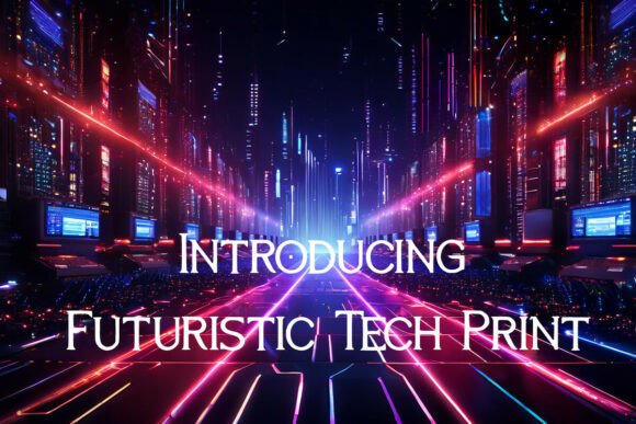 Futuristic Tech Print Font