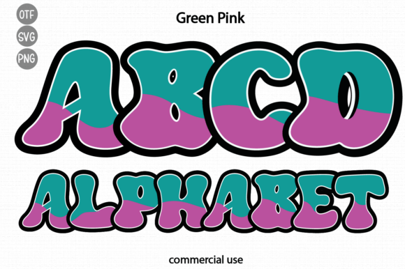 Green Pink Font for Creative Projects