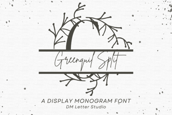 Greenquill Split Monogram Font