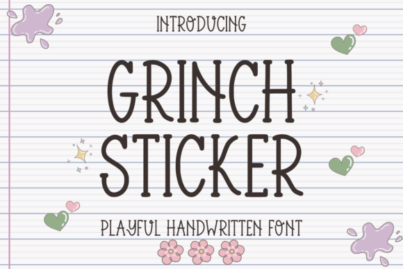 Grinch Sticker Font for Creative Projects