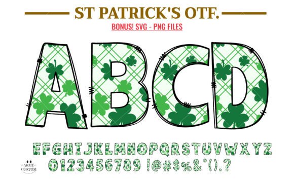St. Patrick’s Day Shamrock Plaid Font