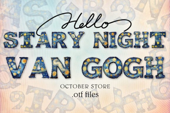 Starry Night Van Gogh Font