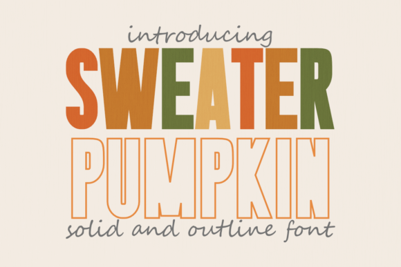 Sweater Pumpkin Font: Autumn Elegance for Digital Marketing