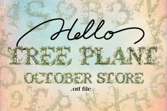 Tree Plant Font for Web Design