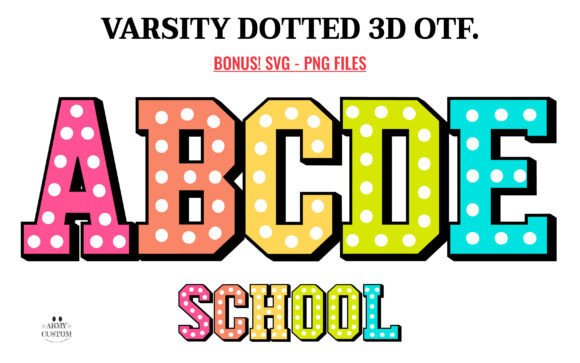 Varsity Dotted 3D Font