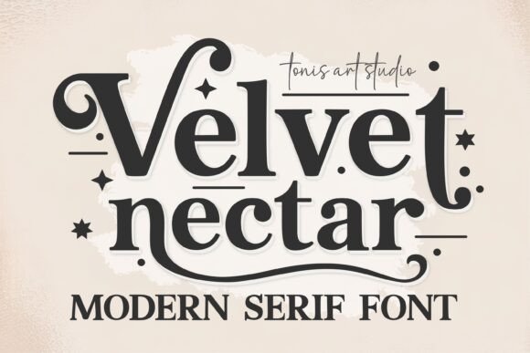 Velvet Nectar: A Serif Font with Elegance